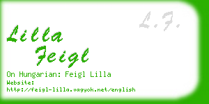 lilla feigl business card